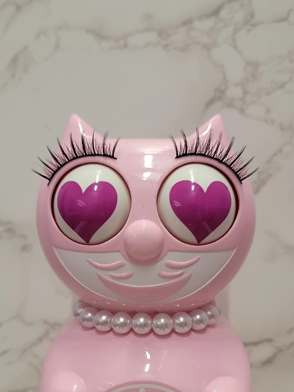 Rare Bubblegum Lady Kit-Cat Klock clock with Magenta Heart eyes Limited Edition